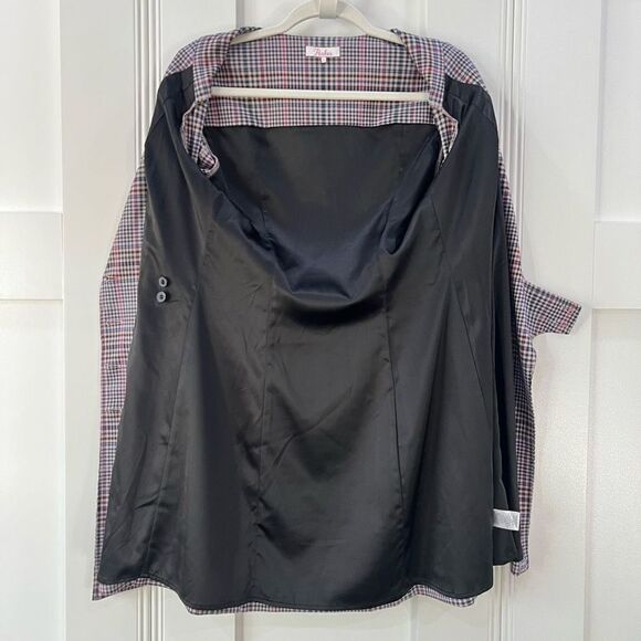 Parker Derby Blazer Mini Dress Women’s 4 Plaid Pink 4 Button Closure Workwear - Picture 11 of 15